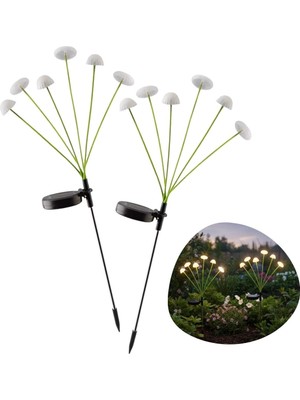 Kocadal Mht 2 Adet Plastik Mantar Solar Bahçe Lambası – Güneş Enerjili LED Dış Mekan Aydınlatma, Ot