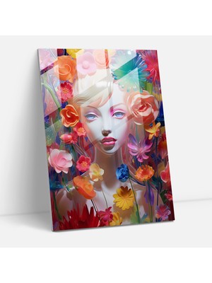 Popcasso Barbie Temalı Cam Tablo - Dekoratif Duvar Tablosu