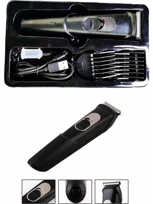 Calperia Pro Şarjlı Saç Sakal Tıraş Makinesi Ense Kesme Makinesi Lazer Öncesi Kısaltma