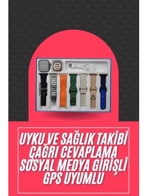 Calperia Akıllı Saat Unisex Akıllı Saat Çoklu Kordon Seçeneği Çelik Kordon Plastik Kordon