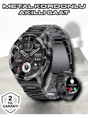 Calperia Nfc ve Kablosuz Şarjlı Akıllı Saat Ekg, Nabız & Spor Modları ile Ios ve Android Uyumlu