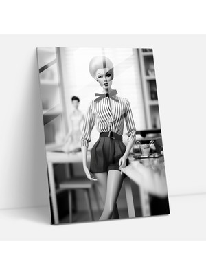 Popcasso Nostaljik Barbie Cam Tablo - Barbie Temalı Temperli Cam Tablo