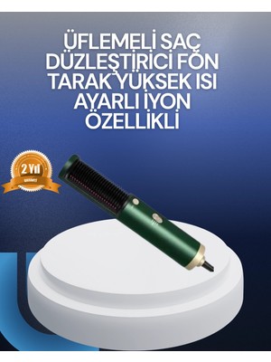 Calperia Saç Kurutma, Düzleştirici ve Tarak Tek Cihazda – 3 Kademeli Isı Ayarı