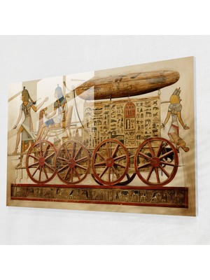 Popcasso Antik Silahlar Temalı Cam Tablo - Ev Dekorasyonu Için Dekoratif Duvar Tablosu