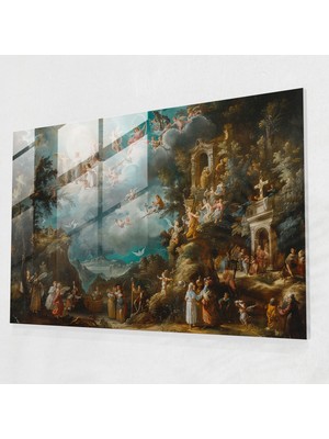 Popcasso Alegorik Barok Cam Duvar Tablosu - Barok Tarzı Sembolik Elementler ile Dekorasyon