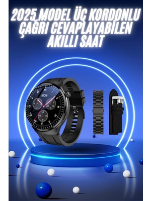 Calperia Akıllı Saat Yeni Nesil Üç Kordonlu Nabız Ölçer Çağrı Cevaplama