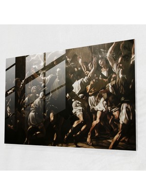 Popcasso Caravaggio Tarzı Temperli Cam Tablo - Enerjik ve Dinamik Tasarım