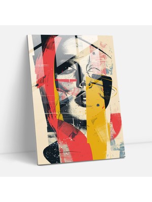 Popcasso Eğlenceli Tipografi Tasarımlı Cam Tablo - Andy Warhol Tarzı Sanat - Dekoratif Duvar Panosu