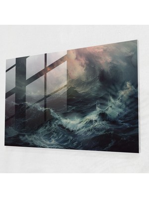 Popcasso Barok Tarzı Temperli Cam Tablo - Doğa Temalı Dikkat Çekici Duvar Dekorasyonu