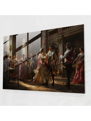 Popcasso Barok Karakterler Temperli Cam Tablo - Caravaggio Temalı Modern Sanat Dekorasyonu