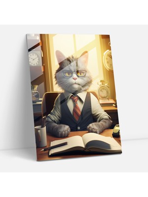 Popcasso Hayvan Figürleri ile Kıyafet Giymiş Cam Tablo - Dekoratif Cam Tablo ile Eğlenceli Tarzınızı Yansıtın