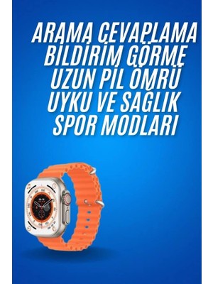 Calperia Ultra Akıllı Saat 49 mm Çift Kordonlu Arama Cevaplama Bluetooth Bağlantılı