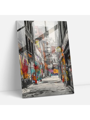 Popcasso Klasizm ve Pop Art Temalı Cam Duvar Tablosu - Klasik ve Modern Tarzın Birleşimi ile Dekoratif Cam Sanatı