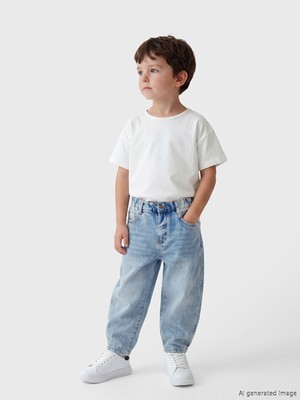 LC Waikiki Indigo Baggy Fit Erkek Çocuk Jean Pantolon