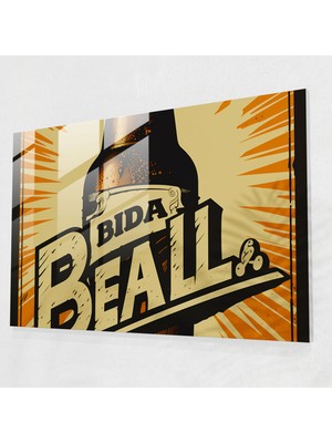 Popcasso Eski Tarz Bira Kanvas Tablosu - Bira Temalı Modern Sanat Tablosu