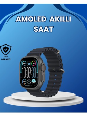 Calperia Amoled Ultra Akıllı Saat 15 Gün Batarya Güçlü Ekran