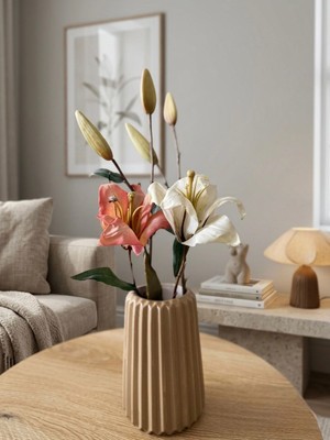 DF Studio Co Dekoratif Vazo | Minimal Şık Tasarım | El Yapımı Ev Dekorasyon Vazosu