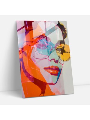 Popcasso Andy Warhol Temalı Cam Duvar Tablosu - Modern Sanat Tasarımı