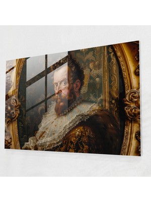 Popcasso Barok Tarzı Cam Tablo - Modern Sanat Temalı Ev Dekorasyonu