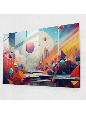 Popcasso Canlı Renklerle Modern Sanat Temperli Cam Tablo