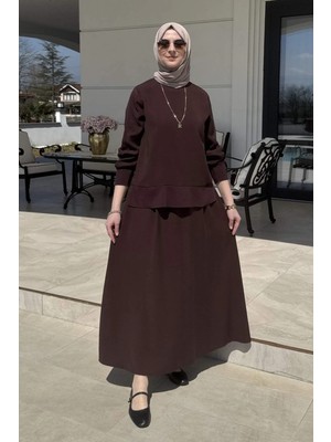 Rabia Şamlı Ipek Modal Takım Kahve