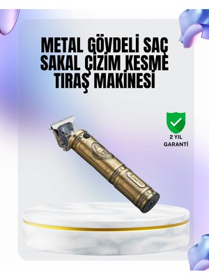 Calperia 4 Kılavuz Taraklı Profesyonel Saç ve Sakal Kesme Makinesi