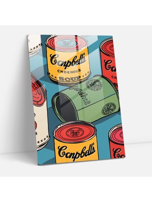 Popcasso Modern Sanat Cam Tablo - Andy Warhol Temalı Cam Tablo