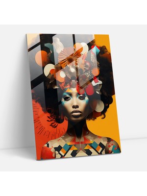 Popcasso Afro Esintili Dokular Temperli Cam Tablo