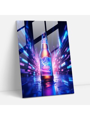 Popcasso Bira Temalı Cam Duvar Tablosu - Bira Bardağı Tasarımı
