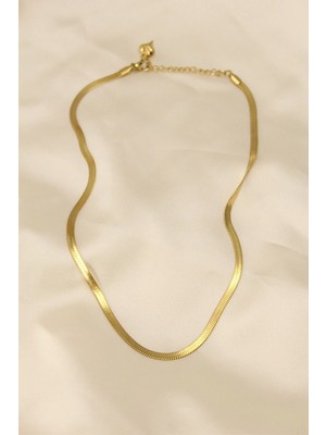 Kocadal Mht 316L Çelik Altın Renk 45 cm Italyan Zincir Model Kadın Kolye Mht