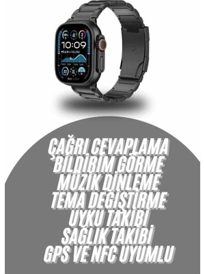 Calperia Akıllı Saat Arama Konuşma Gps ve Nfc Özelliği 3 Kordonlu Amoled Ekran