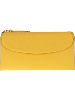 BloominBag Élıa Butter Yellow Large Deri Kadın Cüzdan & Clutch