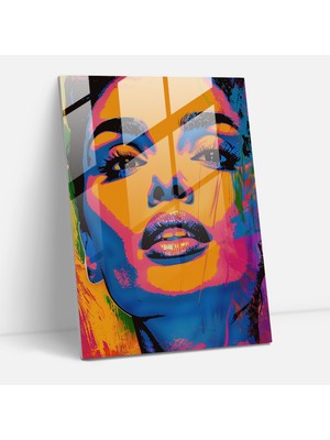 Popcasso Modern Sanat Temalı Cam Tablo - Andy Warhol Esintisi