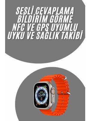 Calperia Yeni Nesil Akıllı Saat Android ve Ios Uyumlu 49 mm Nfc Özelliği Gps Takibi