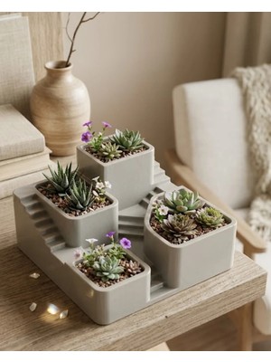 Aydogan's Kaktüs Saksı Seti Gri