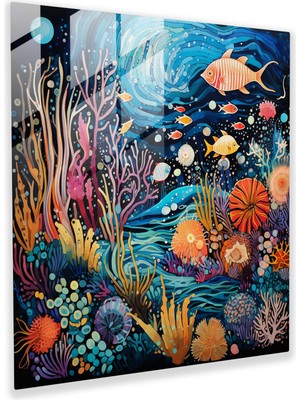 Popcasso Denizaltı Harikaları Temperli Cam Tablo