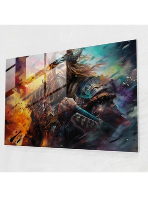 Popcasso Antik Silahlar Temalı Cam Duvar Tablosu Modern Sanat ile Zenginleştirilmiş Tasarım