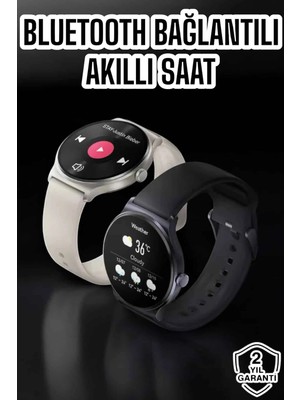 Calperia Akıllı Saat Sesli Görüşme Bluetooth Bağlantılı 3 Kordonlu
