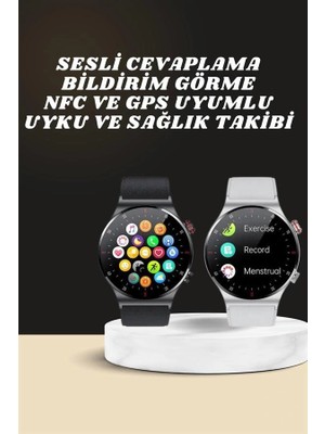 Calperia Akıllı Saat Amoled Ekran Bluetooth Bağlantılı Sesli Görüşme Nabız Ölçer