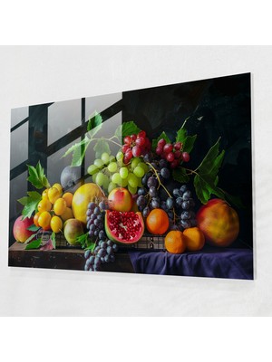 Popcasso Parlak Caravaggio Tarzı Cam Duvar Tablosu - Modern Sanat Dekorasyonu