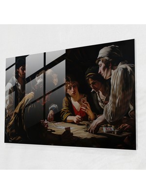 Popcasso Temperli Cam Tablo - Caravaggio Tarzı Dekoratif Tablo
