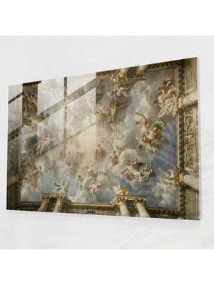 Popcasso Klasik Rönesans Temalı Cam Duvar Tablosu