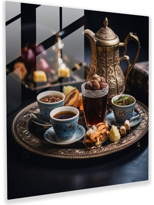 Popcasso Anadolu Cam Tablosu - Geleneksel Türk Çay Seti