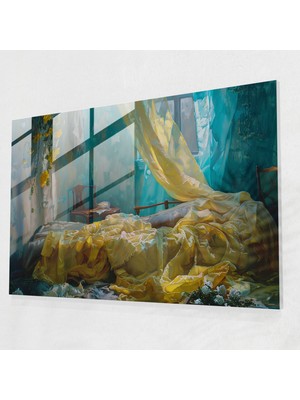 Popcasso Barok Tarzı Temperli Cam Tablo Modern Sanat - Duvar Dekorasyonu