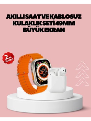 Calperia Watch 9 Max Akıllı Saat 45 mm Geniş Ekran Kulaklık Seti