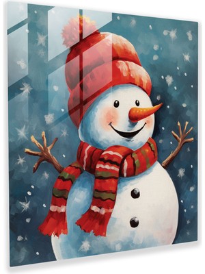 Popcasso Noel Temalı Temperli Cam Tablo - Modern Sanat Pop Illüstrasyonu