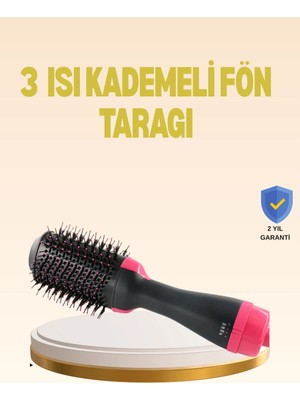 Calperia 3 Isı Kademeli 1200W Saç Şekillendirme Fırçası.