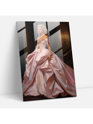 Popcasso Zarif Balo Elbisesi Temalı Cam Tablo - Cam Duvar Tablosu
