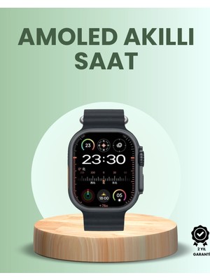 Calperia Ultra Akıllı Saat Amoled Display 15 Gün Dayanıklı Batarya