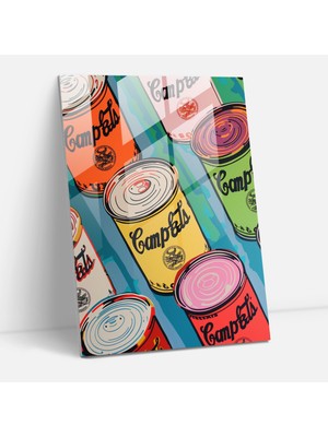 Popcasso Modern Sanat Temalı Cam Tablo - Andy Warhol Tarzı Dekoratif Parça